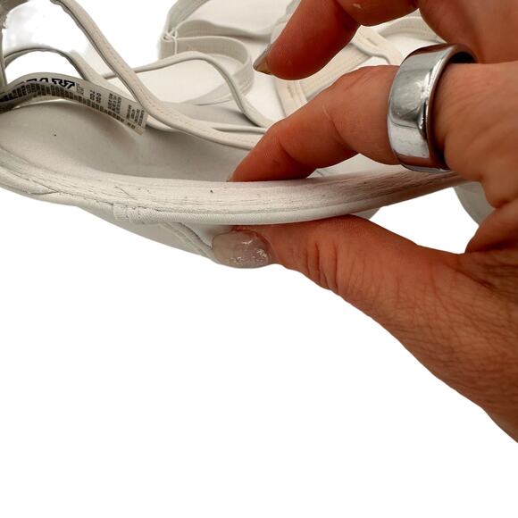 PINK Victoria's Secret Off White Strappy Halter Swim Bikini Top Size Large (DD) - Picture 6 of 6